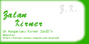 zalan kirner business card